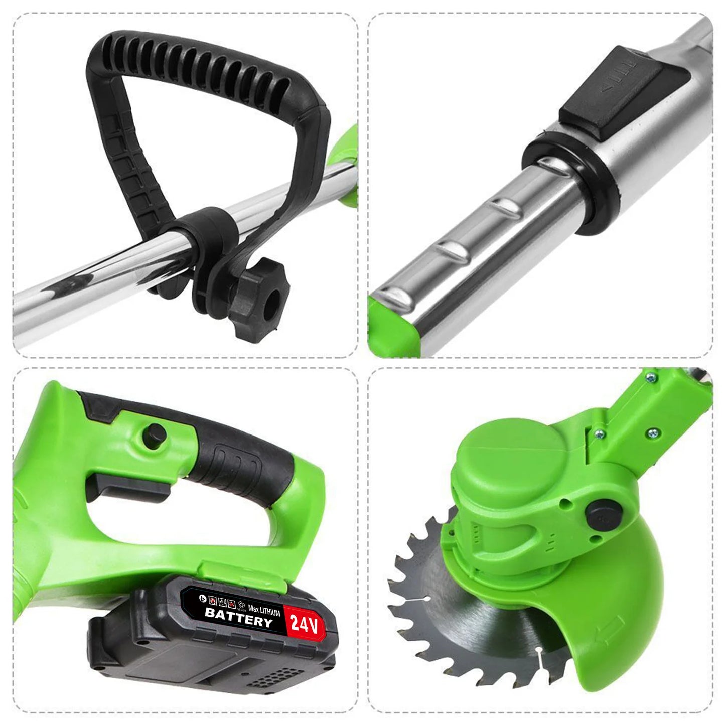 Electric Cordless Weed Trimmer 2 In 1 Brushless String Cutter