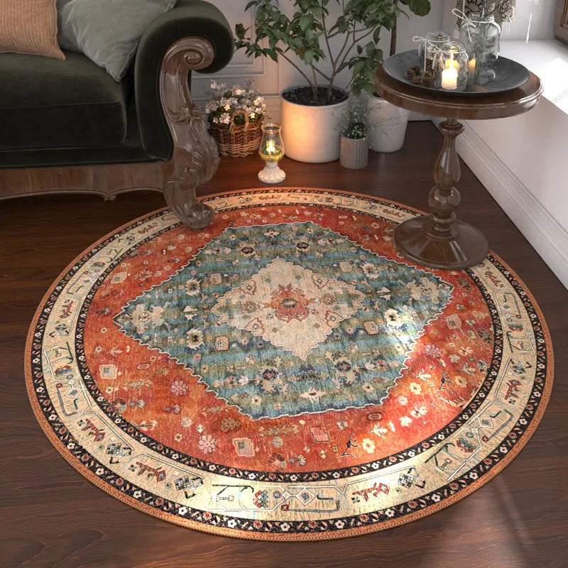 Nordic Round Carpet For Living Room Washable Anti Slip Rug