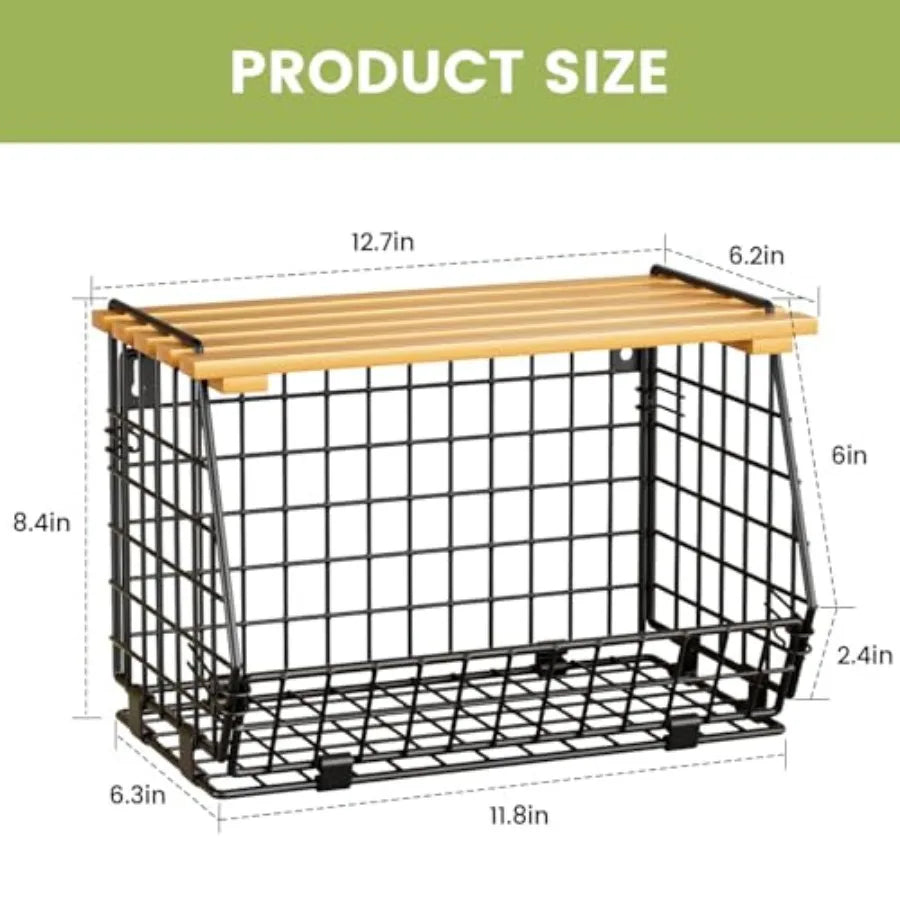 Wire Fruit Basket for Kitchen Storage: Hanging and Counter Basket for Vegetable Produce - Potato and Onion Storage for Pantry 3