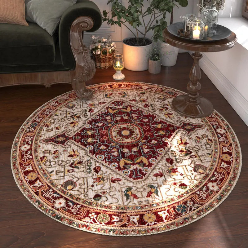 Nordic Round Carpet For Living Room Washable Anti Slip Rug