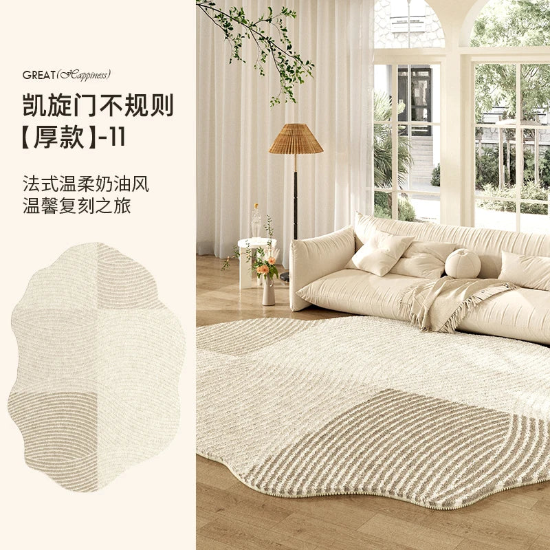 French Style Plush Rug For Living Room And Bedroom Washable