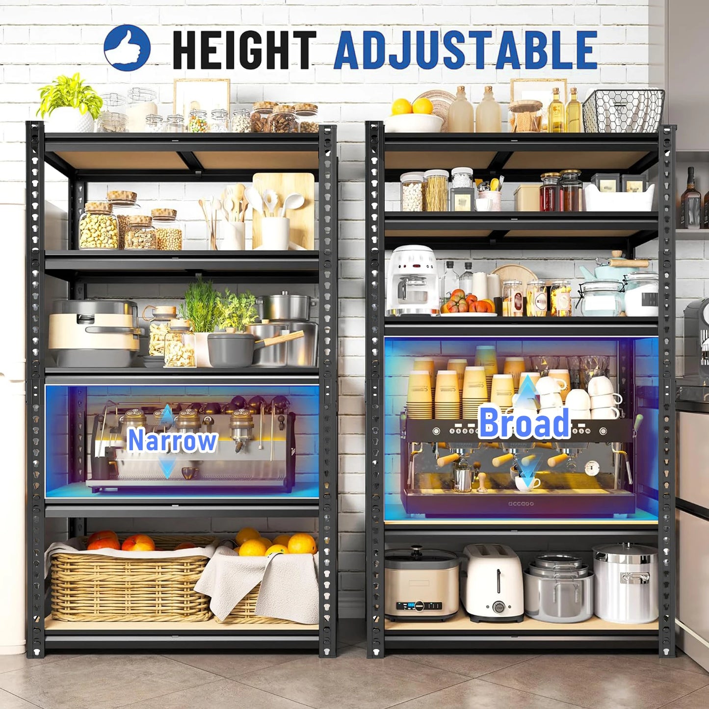 Heavy-Duty Industrial Metal Storage Shelves For Garage And Warehouse