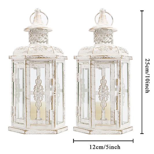 NEWIMAGE Nordic Candle Holder Lanterns Hanging Iron Lanterns For Home Decor