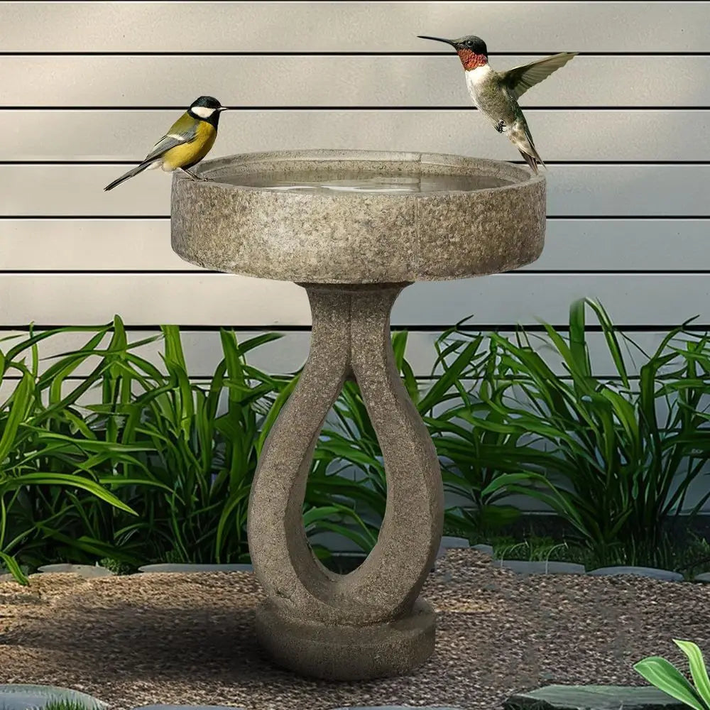 Elegant Weather Resistant Bird Bath For Outdoor Gardens And Patios