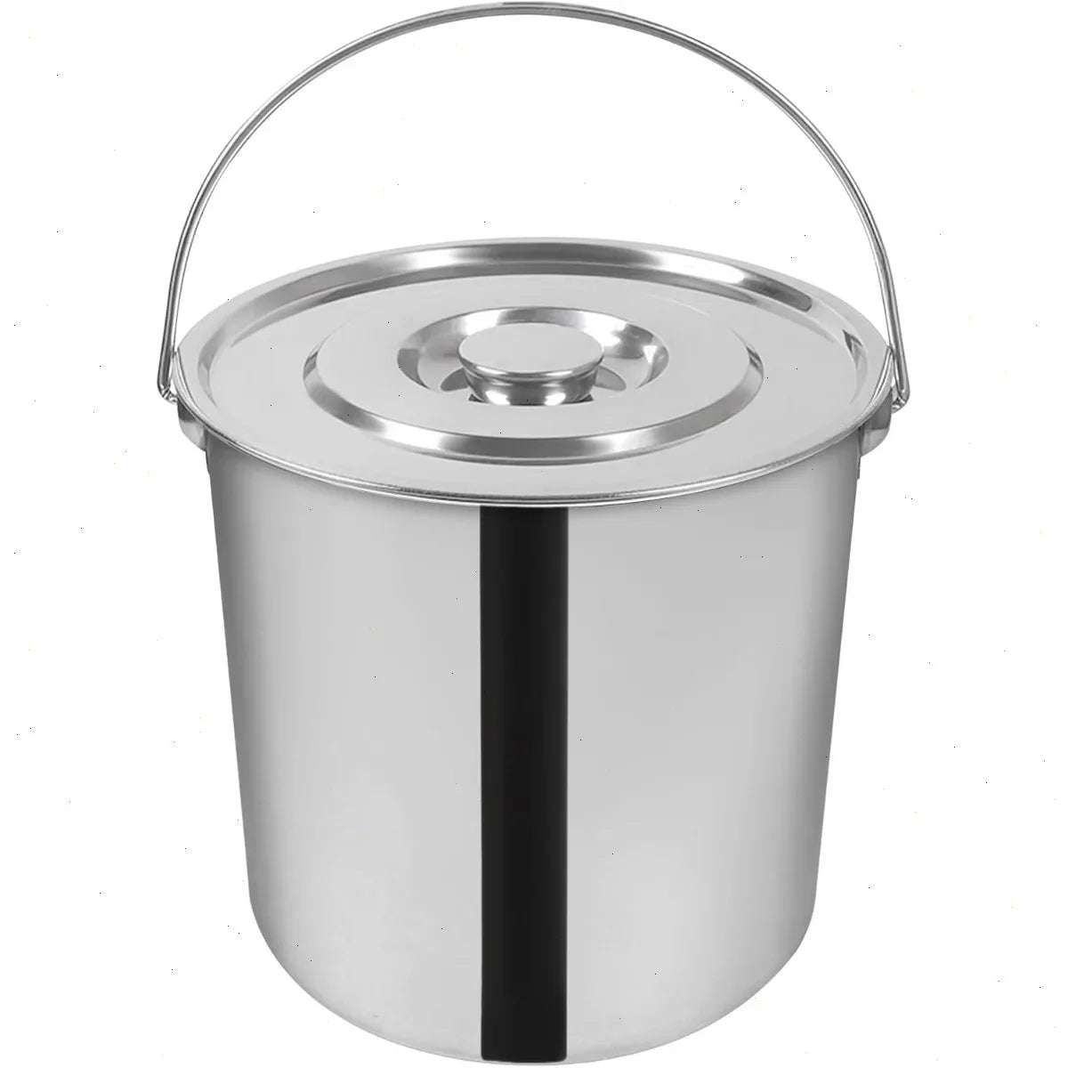 Bymaocar Stainless Steel Milk Can With Lid 304 Rustproof Storage