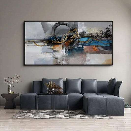 Abstract Framed Wall Art Canvas Modern Minimalist Boho Decor