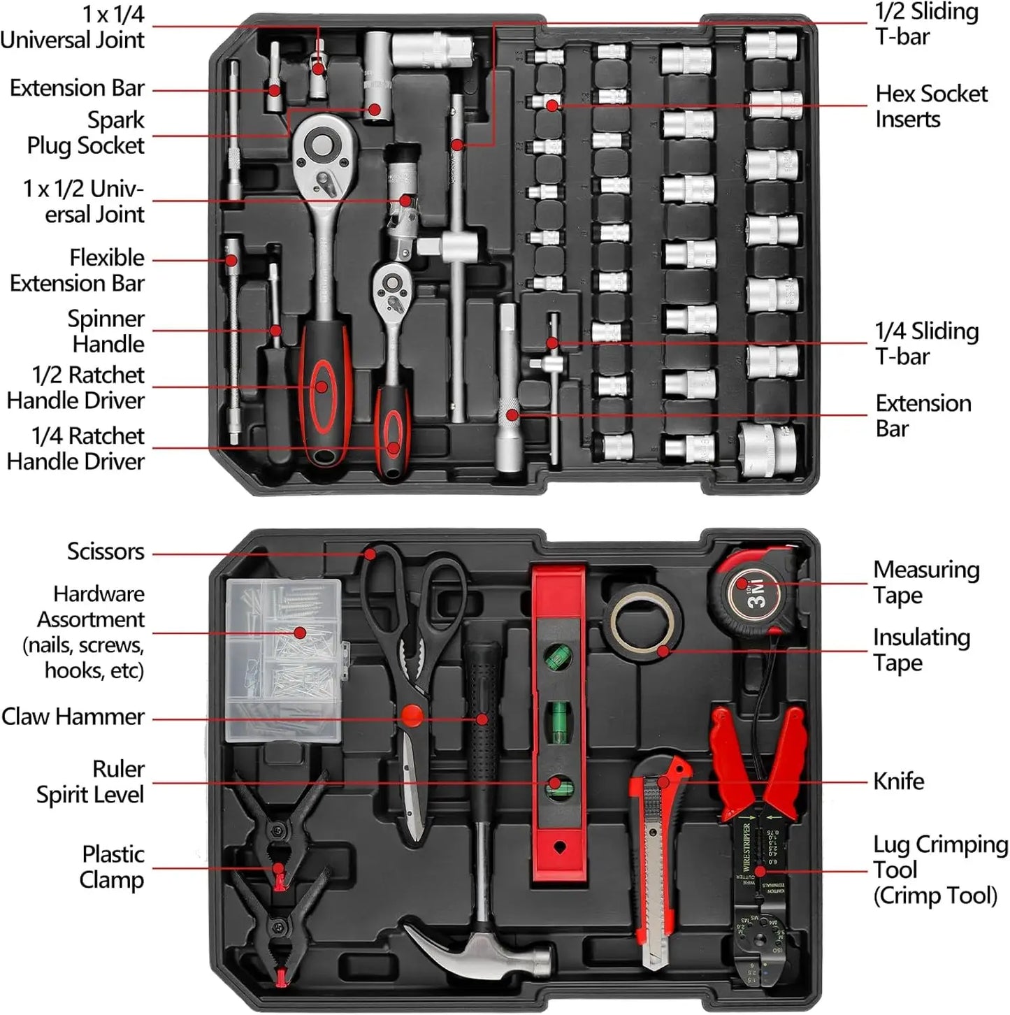 TLGREEN 799 Piece Tool Set With Case For Home Repair