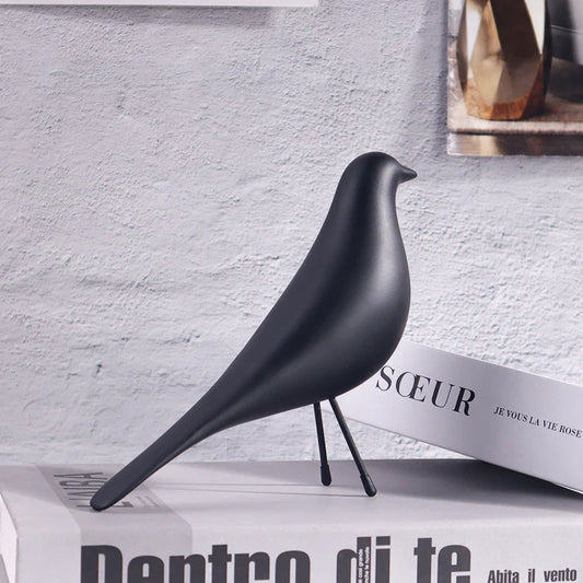 Nordic Style Minimalist Bird Sculpture, Office, Living Room, Bedroom Decoration Ornament, Resin Craft Artwork.