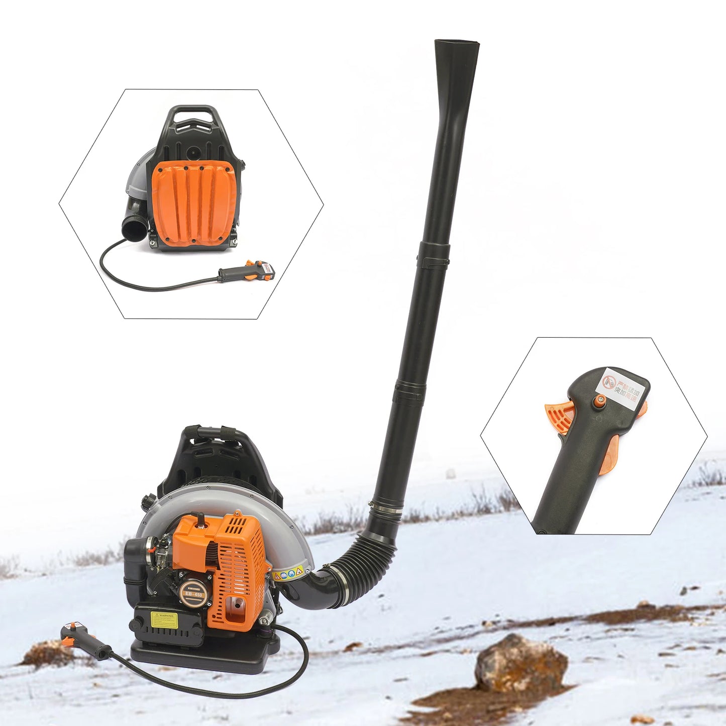 Gasoline Powered Backpack Leaf Blower For Road Sweep Snow Removal