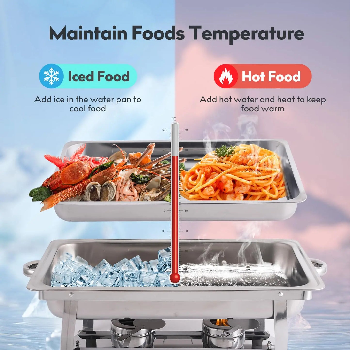JETTING Chafing Dish Buffet Set Stainless Steel Food Warmers
